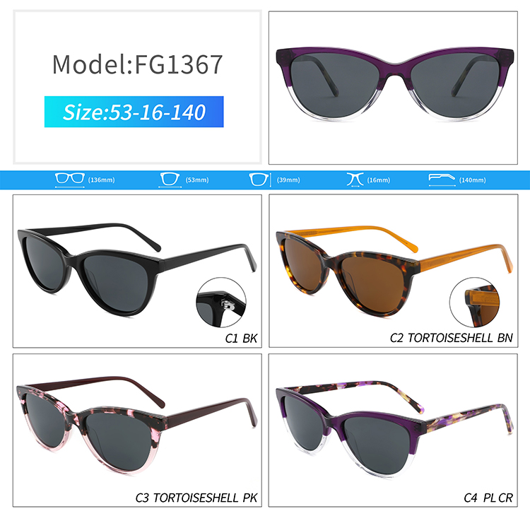 FG1367-acetate man sunglasses Óculos de sol masculino de acetato FG1367