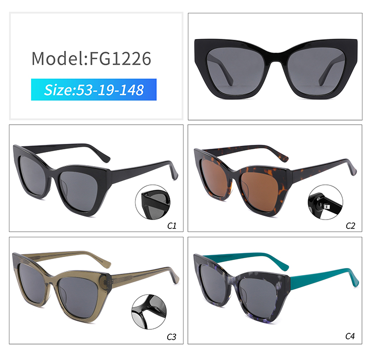 FG1226-high end sunglasses Óculos de sol de alta qualidade FG1226