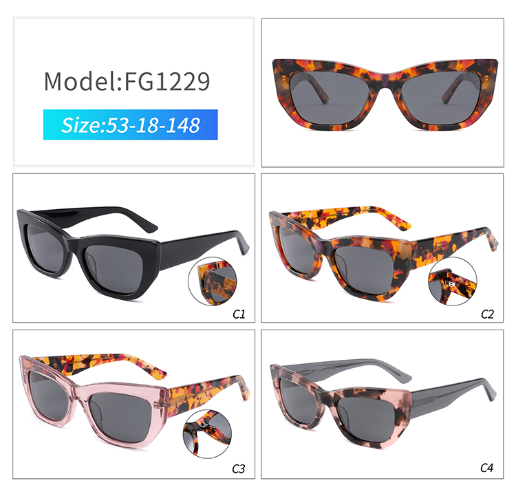 FG1229-luxury sunglasses for women Óculos de sol de luxo FG1229 para mulheres
