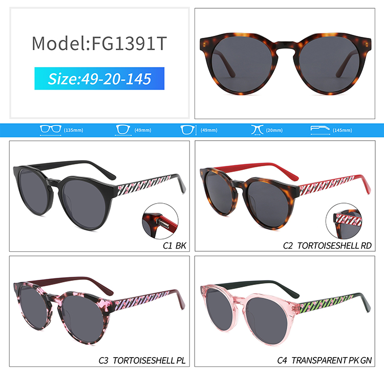 FG1391-round frame sunglasses Óculos de sol com armação redonda FG1391