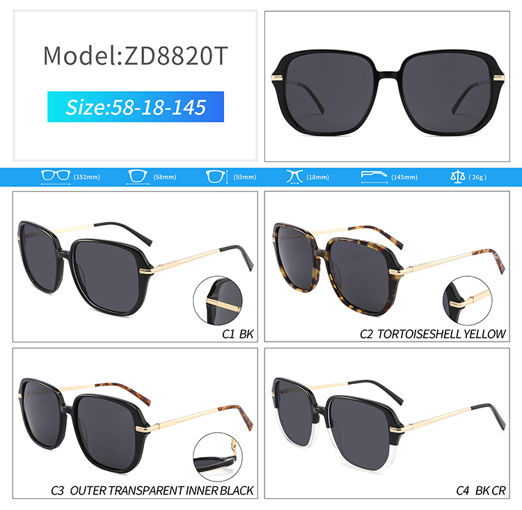 ZD8820-bulk retro sunglasses Óculos de sol retrô em massa ZD8820