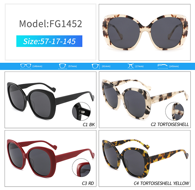 FG1452-custom shaped sunglasses Óculos de sol com formato personalizado FG1452