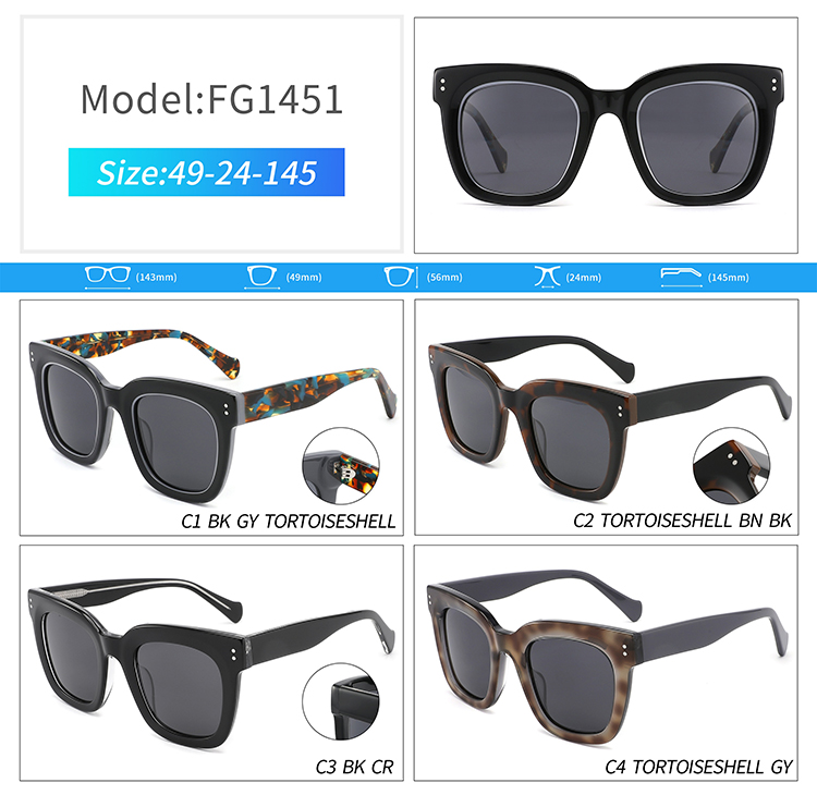 FG1451-trendy oversized sunglasses Óculos de sol grandes e modernos FG1451