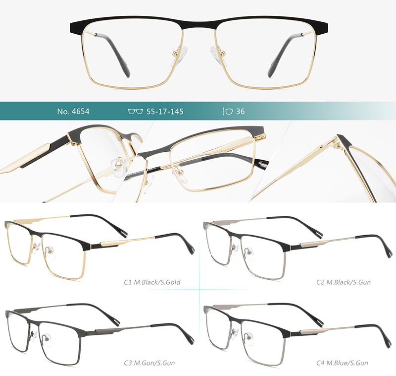 Wholesale Metal Glasses Frames 4654 Armações de óculos de metal no atacado 4654