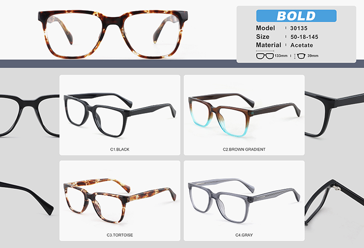 Wholesale Acetate Glasses Frames YC30135 Armações de óculos de acetato no atacado YC30135