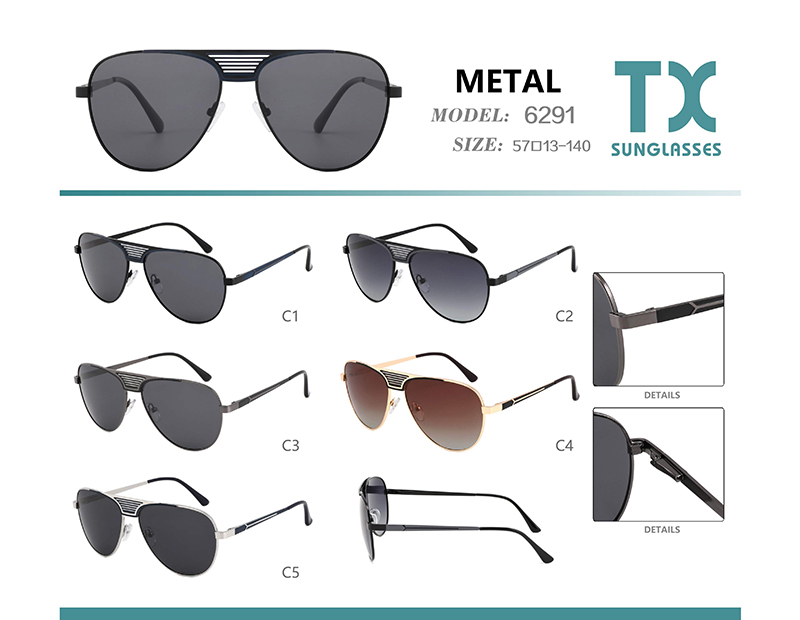 Wholesale Metal Sunglasses 6291 Óculos de sol de metal por atacado 6291