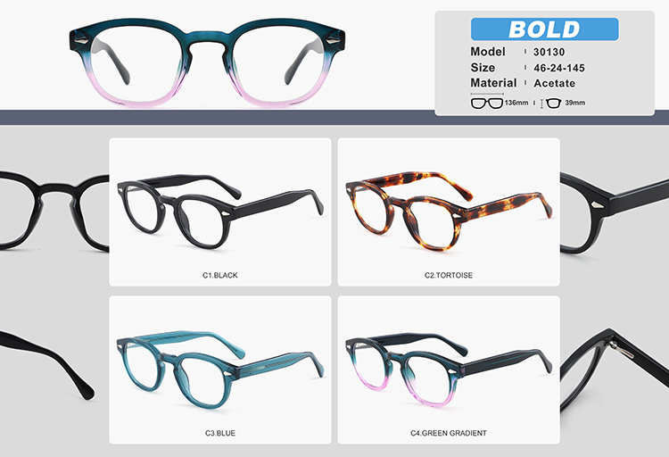 Wholesale Acetate Glasses Frames YC30130 Armações de óculos de acetato no atacado YC30130