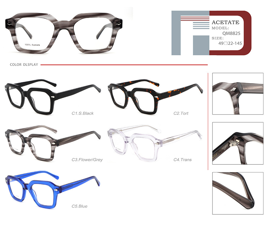 marble glasses frames QM8825 - 25 armações de óculos de mármore QM8825 - 25