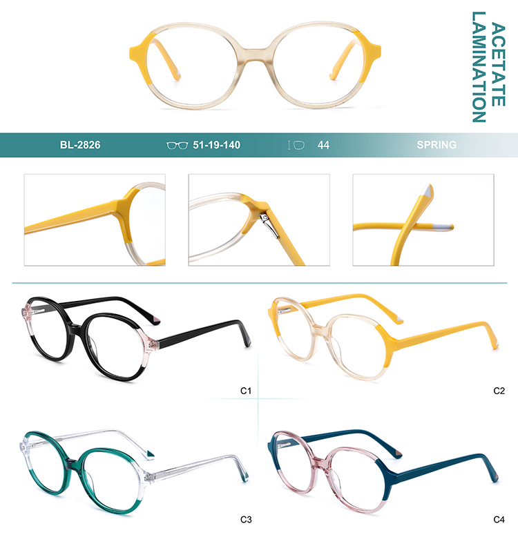 Wholesale Acetate Glasses Frames Details BL-2826 Detalhes de armações de óculos de acetato no atacado BL-2826