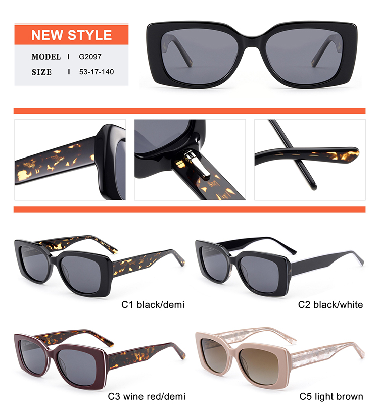 Acetate Sunglasses Details - G2097 Detalhes dos óculos de sol em acetato - G2097