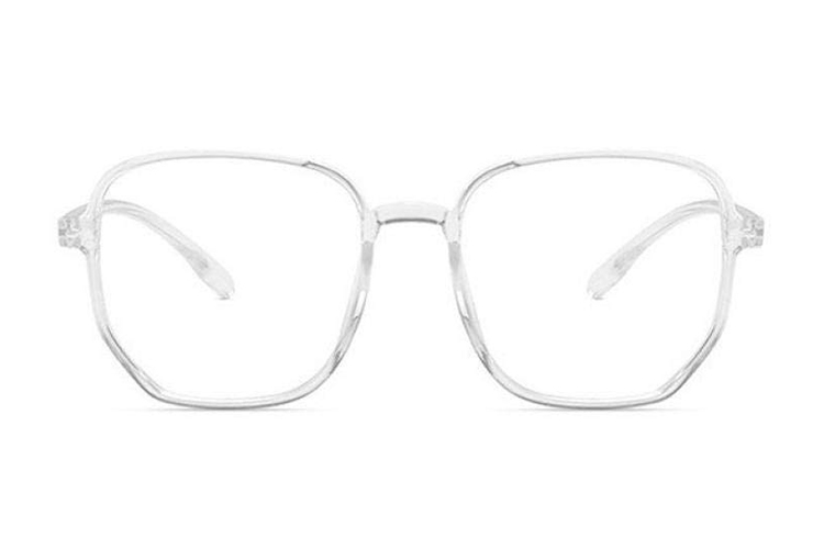 Oversized Transparent Frame Glasses Óculos de armação transparente de grandes dimensões