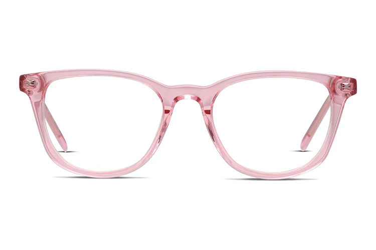 Pink Transparent Glasses Frame Armação de óculos transparente rosa