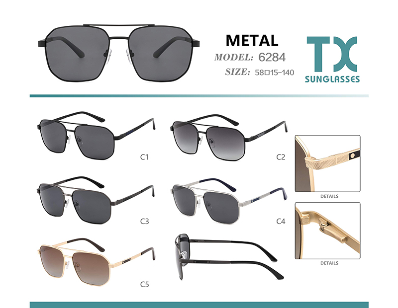 Wholesale Metal Sunglasses 6284 Óculos de sol de metal por atacado 6284