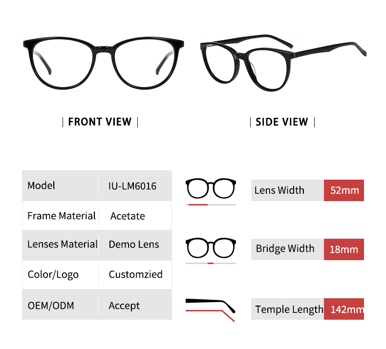 Armações de óculos estilo vintage_detials