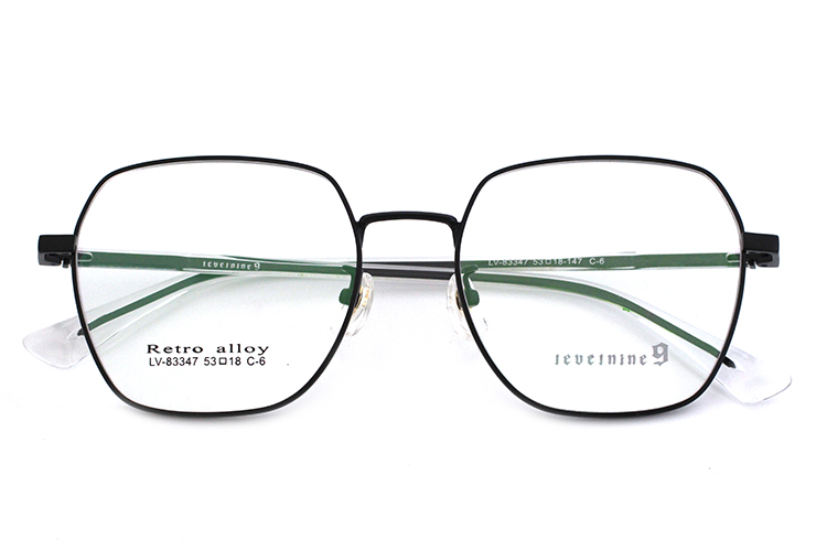 Óculos Metálicos Quadrados - Preto