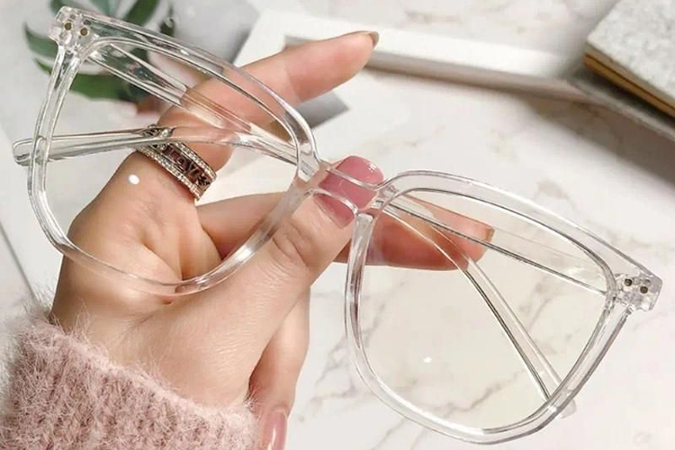 PC Transparent Frame Glasses Óculos de armação transparente para PC