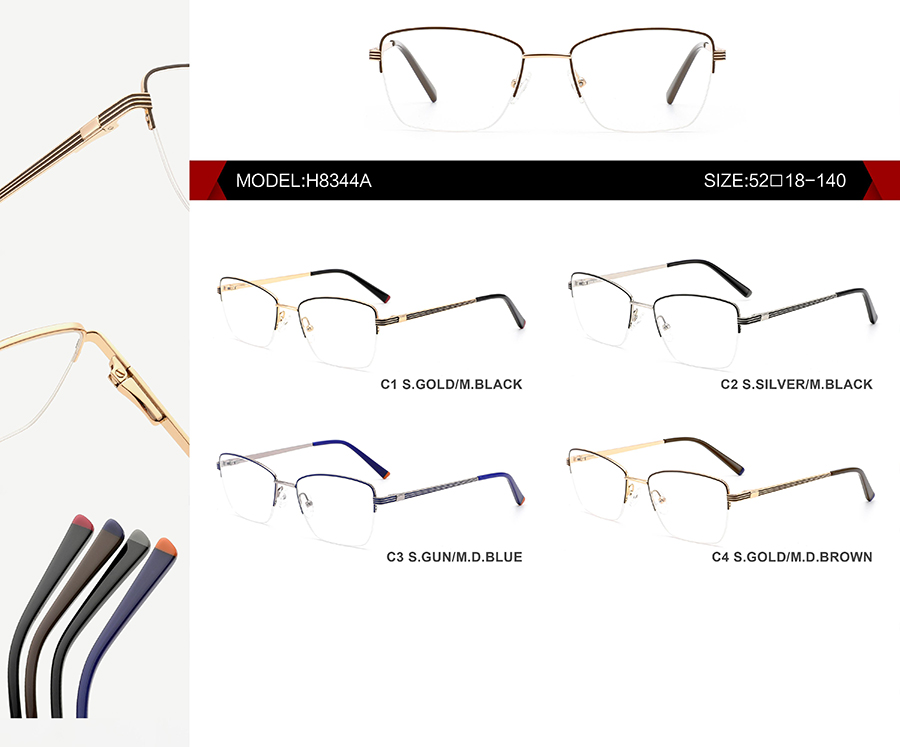 rectangle glasses frames H8344A armações de óculos retangulares H8344A