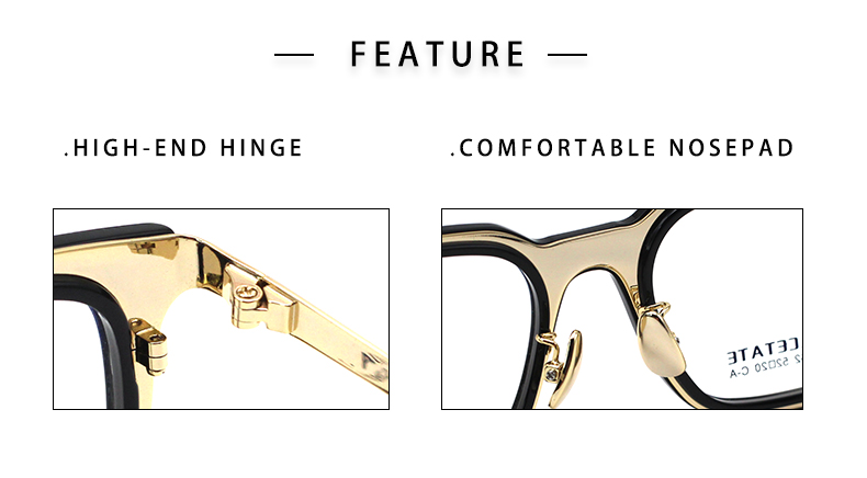 Armações de óculos de grife vintage_detials