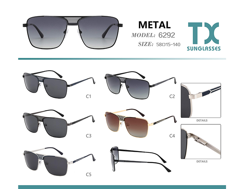 Wholesale Metal Sunglasses 6292 Óculos de sol de metal por atacado 6292