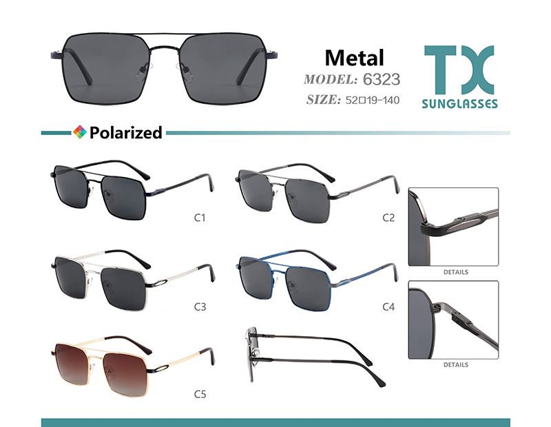 Wholesale Metal Sunglasses 6323 Óculos de sol de metal por atacado 6323