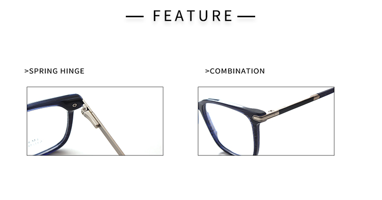 Armações de óculos estreitas - detalhes