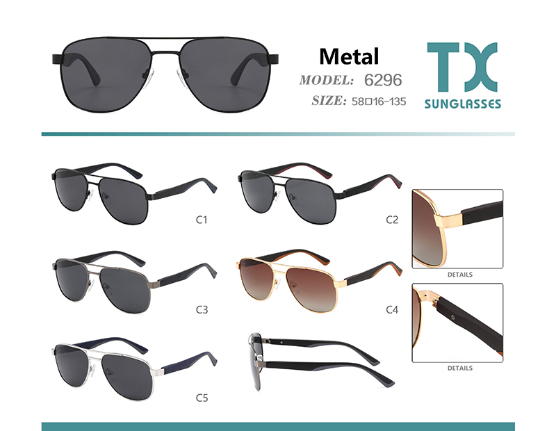 Wholesale Metal Sunglasses 6296 Óculos de sol de metal por atacado 6296