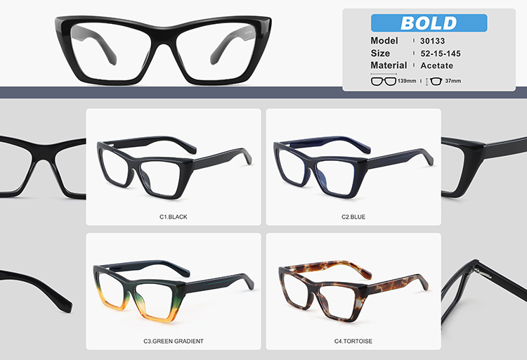 Wholesale Acetate Glasses Frames YC30133 Armações de óculos de acetato no atacado YC30133