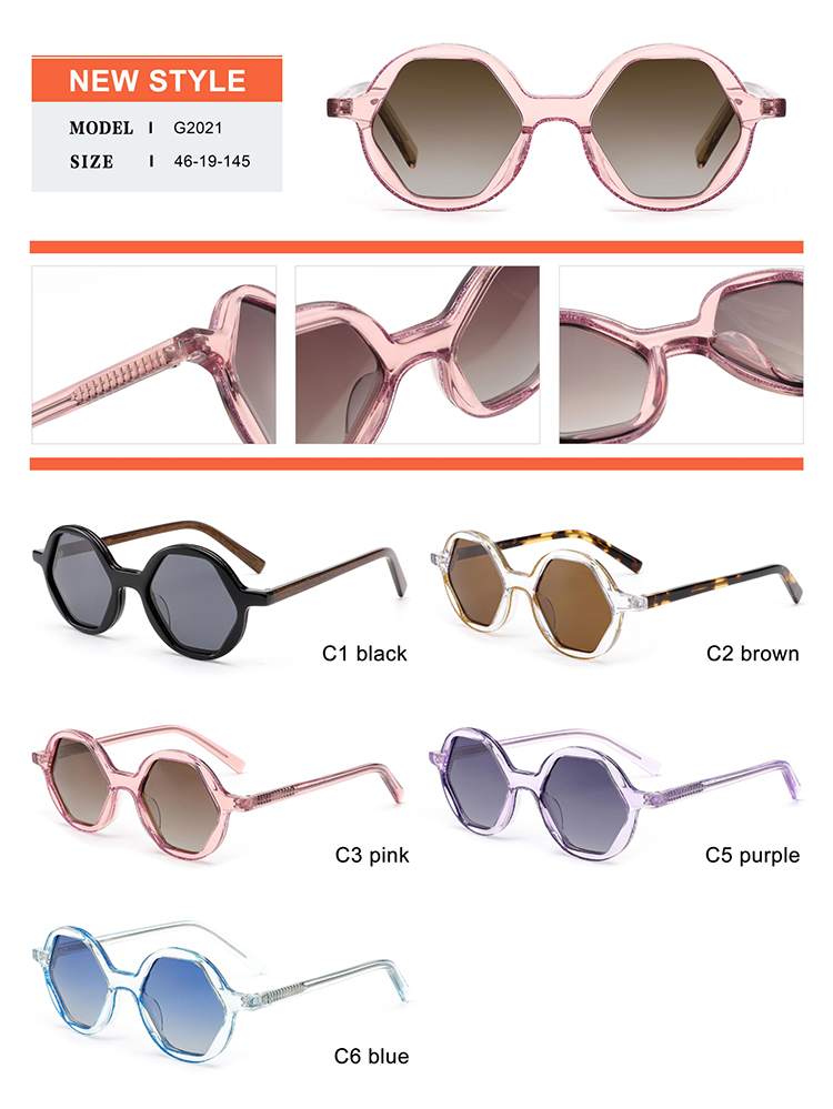 Acetate Sunglasses Details - G2021 Detalhes dos óculos de sol de acetato - G2021