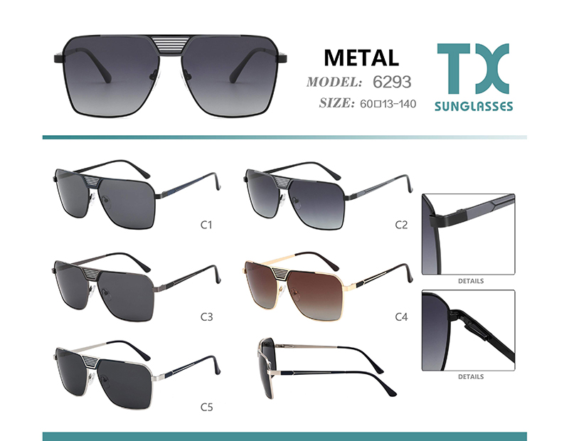 Wholesale Metal Sunglasses 6293 Óculos de sol de metal por atacado 6293