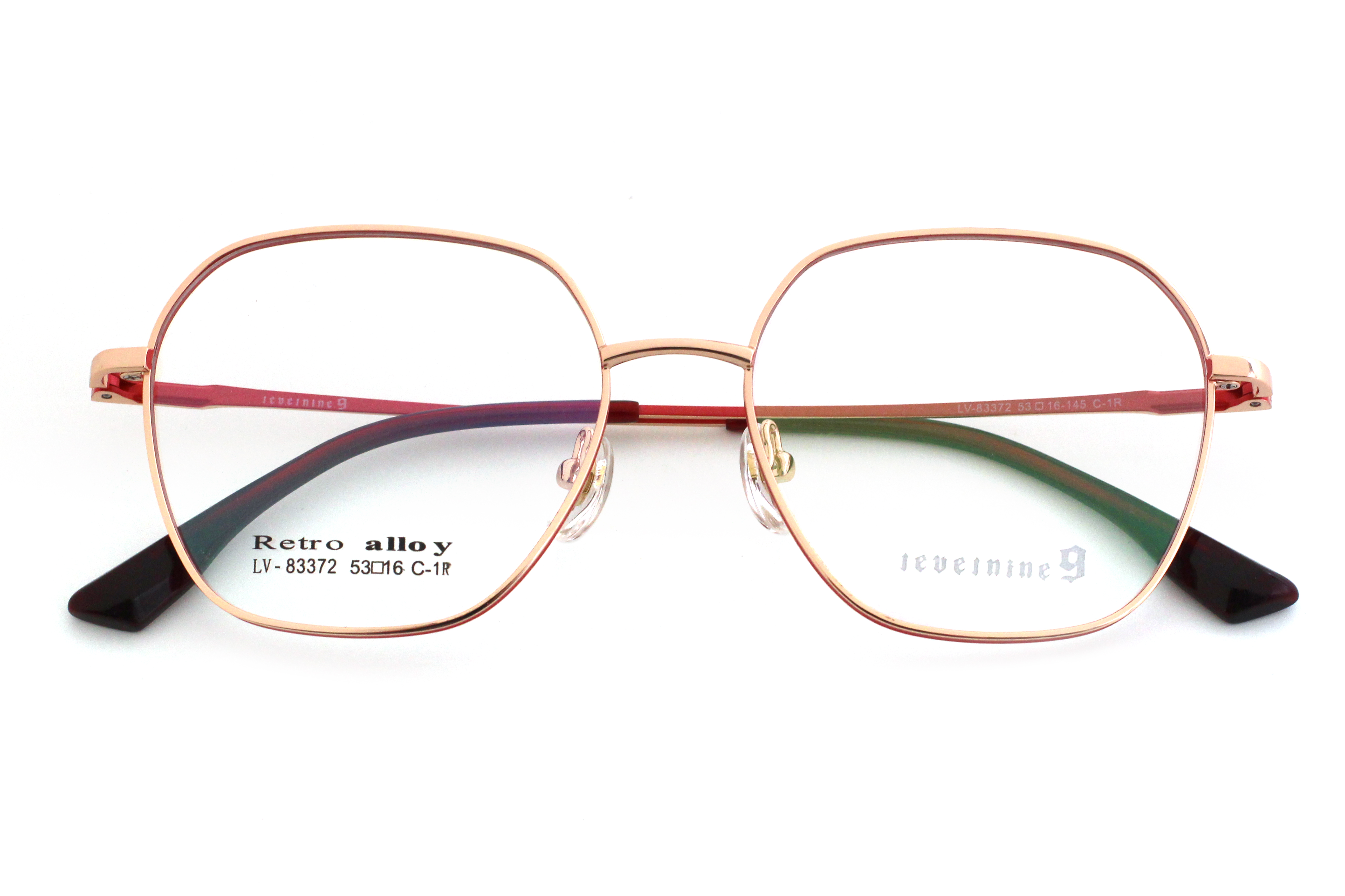 Armações de óculos de luxo - vermelho e dourado