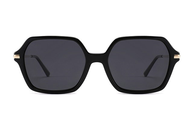 Óculos de sol quadrados masculinos de acetato de metal-ZD8828T