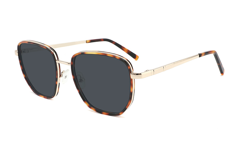 Óculos de sol de metal acetato-FG1072T