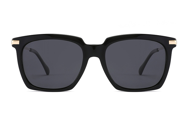 Óculos de sol retrô quadrados de acetato e metal-ZD8813T