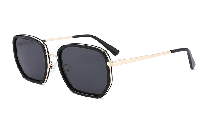 Óculos de sol de metal de acetato polarizado-YD1049T