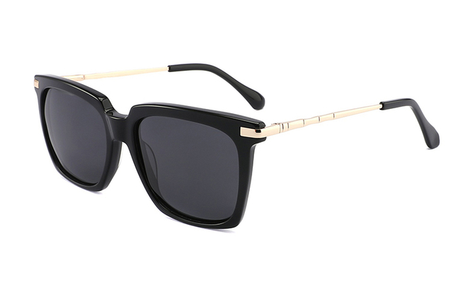 Óculos de sol retrô quadrados de acetato e metal-ZD8813T