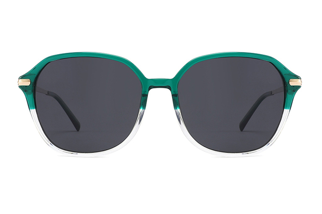 Óculos de sol retrô quadrados de acetato de metal-ZD8819T