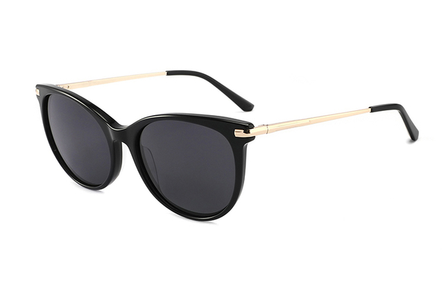 Óculos de sol de metal acetato olho de gato vintage-ZD8829T