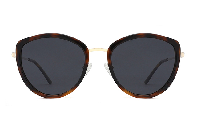Óculos de sol de metal de acetato polarizado-YD1048T