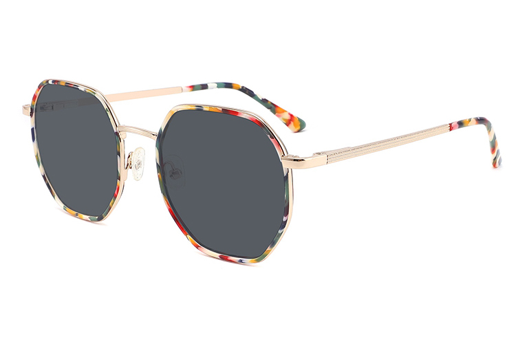 Óculos de sol de metal acetato-FG1101T