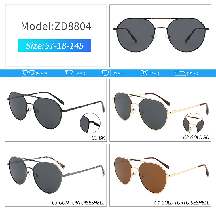 &Oacute;culos de sol masculinos de metal ZD8804