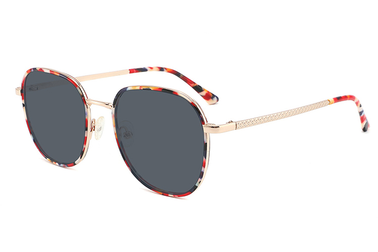 Óculos de sol de metal acetato-FG1104T