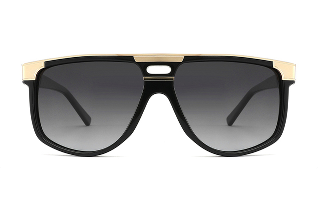 Óculos de sol de metal de acetato aviador-YD1055T