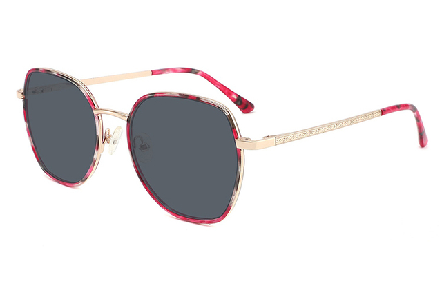 Óculos de sol de metal acetato-FG1109T