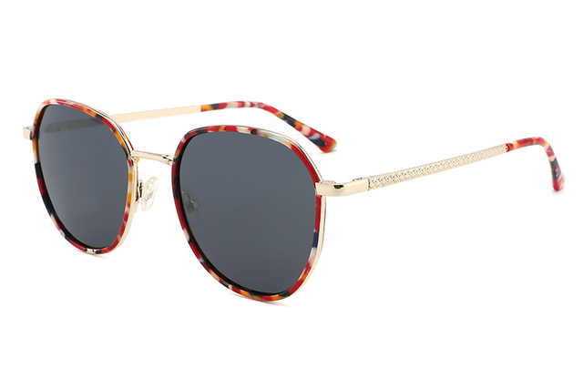 Óculos de sol de metal acetato-FG1102T