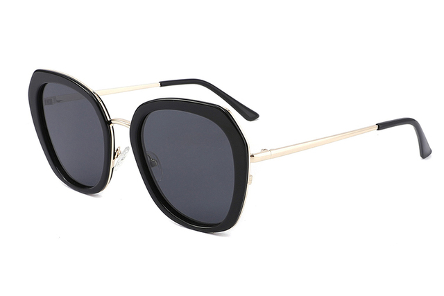 Óculos de sol de metal de acetato feminino Uv400-YD1043T