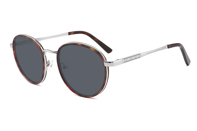 Óculos de sol de metal acetato-FG1075T