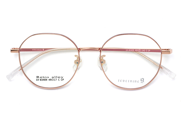 &Oacute;culos com arma&ccedil;&atilde;o de metal - ouro rosa 