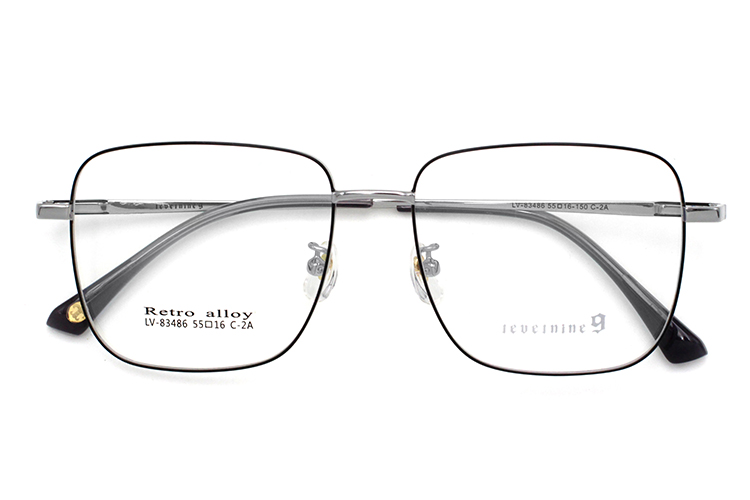 &Oacute;culos de Metal com Aro Integral - Prata