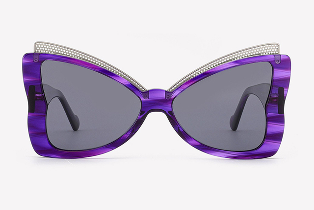 Óculos de sol em acetato borboleta