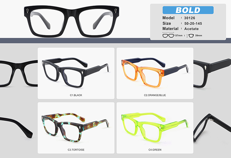 Arma&ccedil;&otilde;es de &oacute;culos de acetato no atacado YC30126